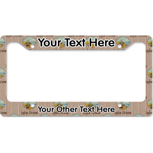Custom Lake House License Plate Frame - Style B (Personalized)