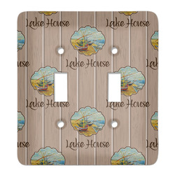 Lake House Light Switch Cover (2 Toggle Plate) (Personalized)
