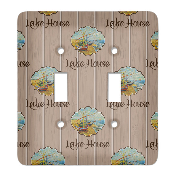 Custom Lake House Light Switch Cover (2 Toggle Plate) (Personalized)