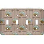 Lake House Light Switch Cover (4 Toggle Plate) (Personalized)
