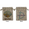 Lake House Medium Burlap Gift Bag - Front & Back (Personalized)