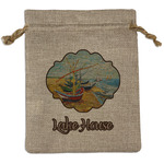 Lake House Burlap Gift Bag (Personalized)