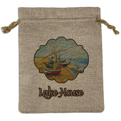 Lake House Burlap Gift Bag (Personalized)