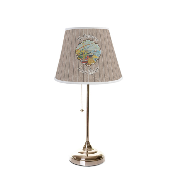Lake House Poly Film Empire Lampshade - On Stand