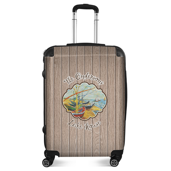 Custom Lake House Suitcase - 24" Medium - Checked (Personalized)