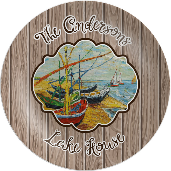 Custom Lake House Melamine Salad Plate - 8" (Personalized)