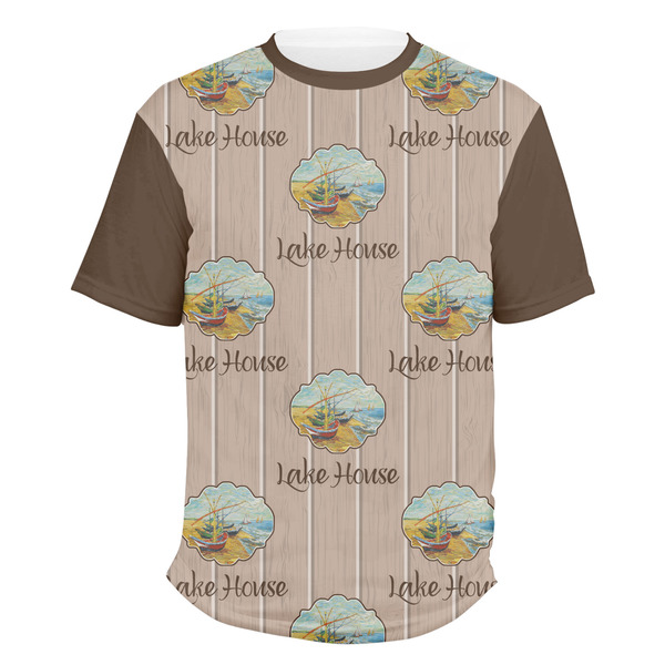 Custom Lake House Men's Crew T-Shirt - Medium (Personalized)