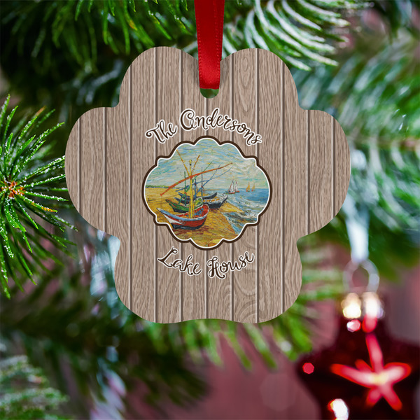Lake House Metal Paw Ornament - Lifestyle