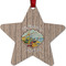 Lake House Metal Star Ornament - Front