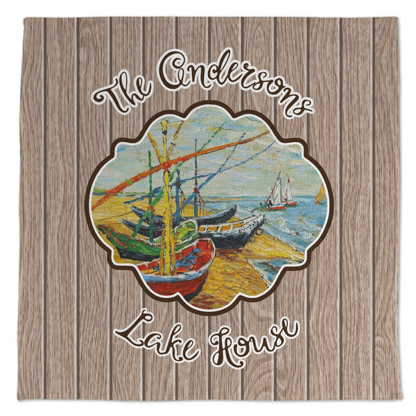 Custom Lake House Microfiber Dish Towel (Personalized)
