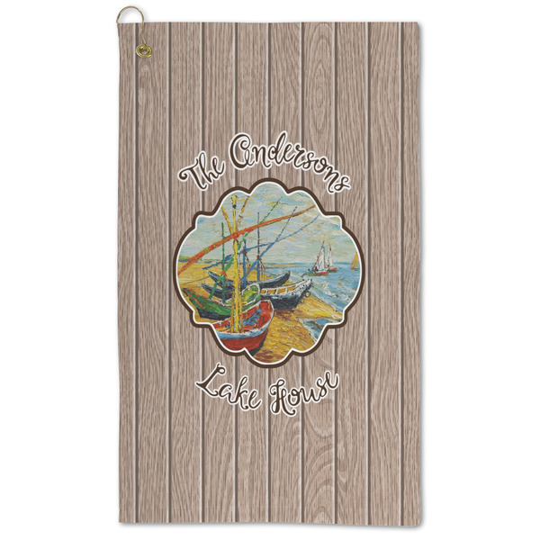 Custom Lake House Microfiber Golf Towel (Personalized)
