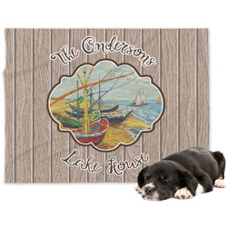 Lake House Dog Blanket - Large (Personalized)