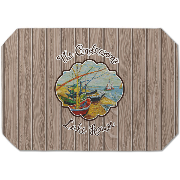 Custom Lake House Dining Table Mat - Octagon (Single-Sided) w/ Name or Text