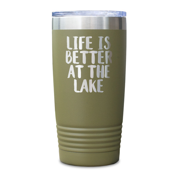 Lake House Olive Polar Camel Tumbler - 20oz - Single Sided - Approval