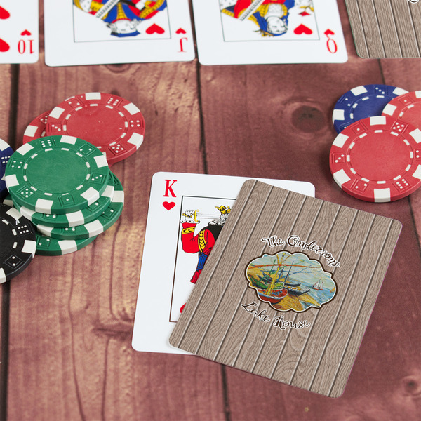 Lake House On Table with Poker Chips