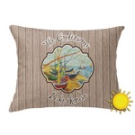 Lake House Outdoor Throw Pillow (Rectangular) (Personalized)