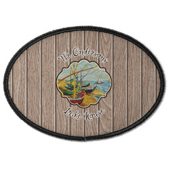 Lake House Iron On Oval Patch w/ Name or Text