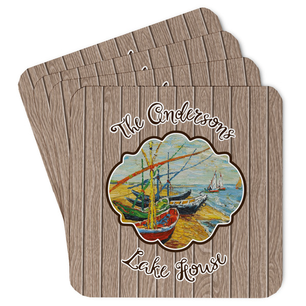 Custom Lake House Paper Coasters (Personalized)