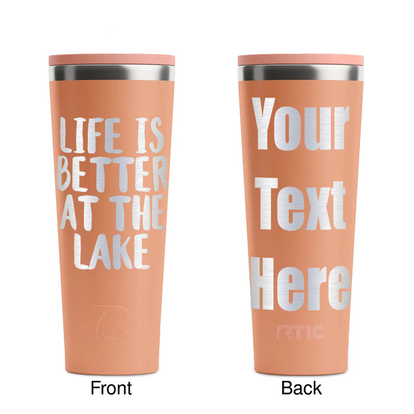 Lake House Peach RTIC Everyday Tumbler - 28 oz. - Front and Back