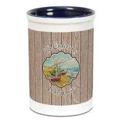 Lake House Ceramic Pencil Holders - Blue