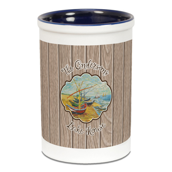 Lake House Pencil Holder - Blue