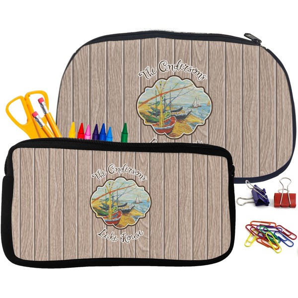 Lake House Pencil / School Supplies Bags Small and Medium