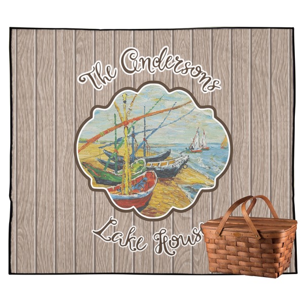 Custom Lake House Outdoor Picnic Blanket (Personalized)