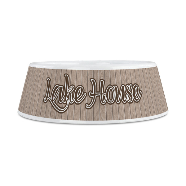 Lake House Plastic Dog Bowls - Medium - FRONT
