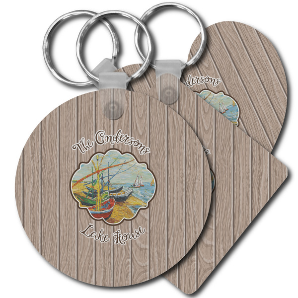 Custom Lake House Plastic Keychain (Personalized)