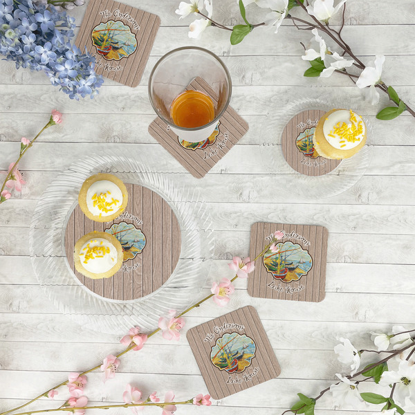 Lake House Plastic Party Dinner Plates - In Context