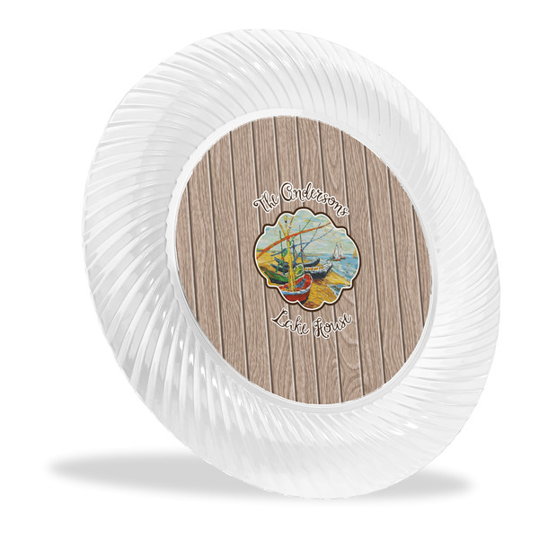 Custom Lake House Plastic Party Dinner Plates - 10" (Personalized)
