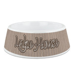 Lake House Plastic Dog Bowl - Medium (Personalized)