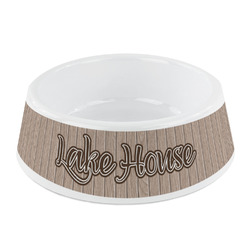 Lake House Plastic Dog Bowl - Small (Personalized)