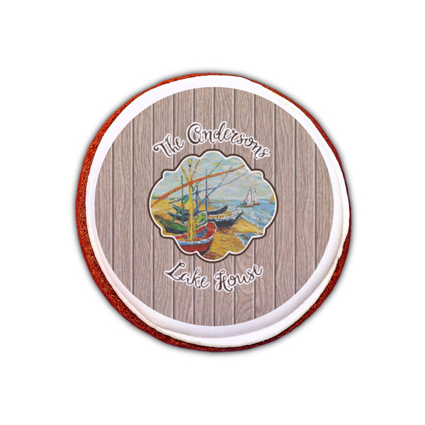 Lake House Printed Icing Circle - XSmall - On Cookie
