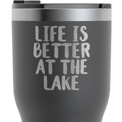 Lake House RTIC Tumbler - Black - Engraved Front (Personalized)