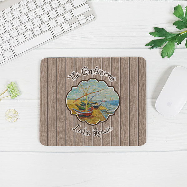 Lake House Rectangular Mouse Pad - LIFESTYLE 2