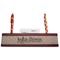Lake House Red Mahogany Nameplates with Business Card Holder - Straight