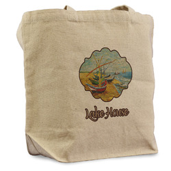 Lake House Reusable Cotton Grocery Bag (Personalized)
