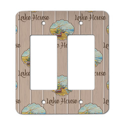 Lake House Rocker Style Light Switch Cover - Two Switch (Personalized)