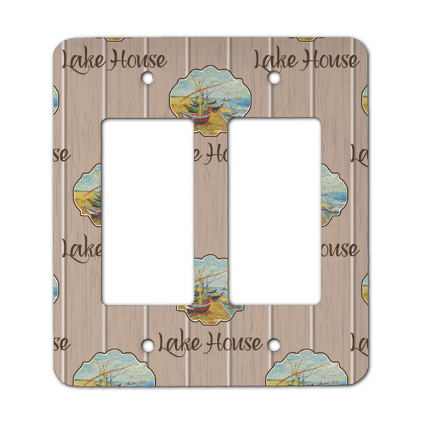 Custom Lake House Rocker Style Light Switch Cover - Two Switch (Personalized)