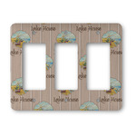 Lake House Rocker Style Light Switch Cover - Three Switch (Personalized)