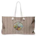 Lake House Large Tote Bag with Rope Handles (Personalized)