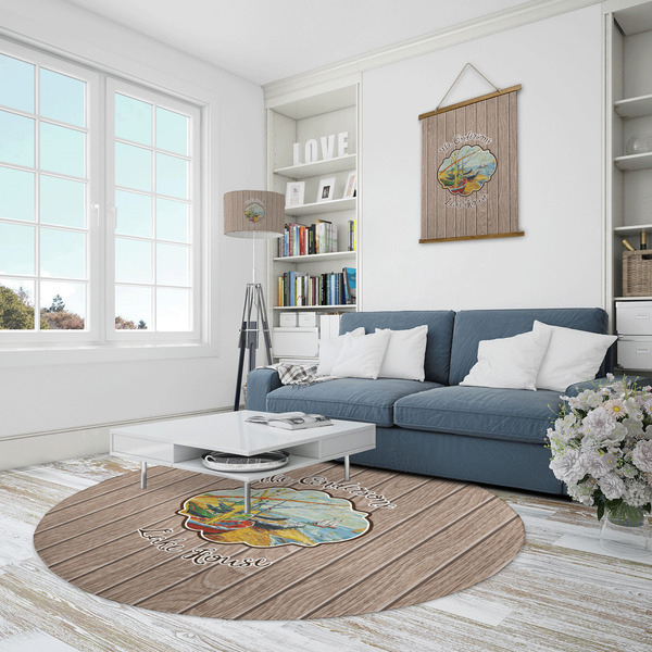 Lake House Round Area Rug - IN CONTEXT