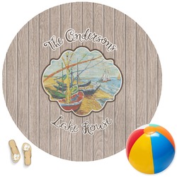Lake House Round Beach Towel (Personalized)