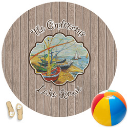 Lake House Round Beach Towel (Personalized)