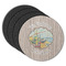 Lake House Round Rubber Backed Coasters - Set of 4 (Personalized)
