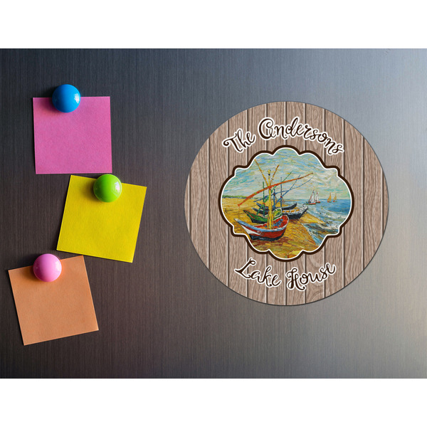Lake House Round Fridge Magnet - LIFESTYLE