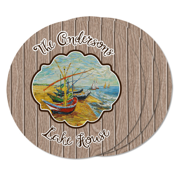 Lake House Round Fridge Magnet - THREE