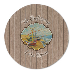 Lake House Round Linen Placemat - Single Sided (Personalized)