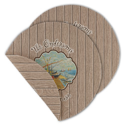 Lake House Round Linen Placemat - Double Sided (Personalized)